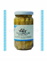 Filety z  MAKRELI śródziemnomorskiej w oliwie z oliwek, 200g (ADELFIO)